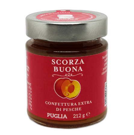 Peaches extra jam Scorza Buona 212 gr breakfast Peaches extra jam Scorza Buona 212 gr breakfast