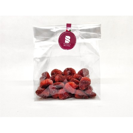 Fragole candite Scorza Buona sfuse zuccherate snack Fragole candite Scorza Buona sfuse zuccherate snack