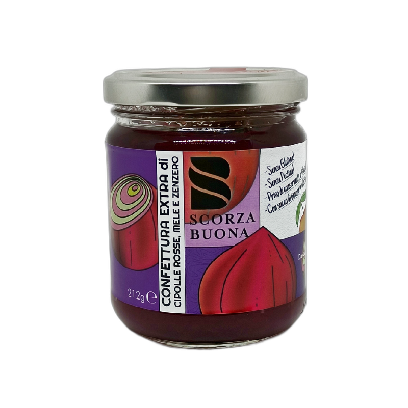 Red onion, apple and ginger extra jam  Scorza Buona 212 grams