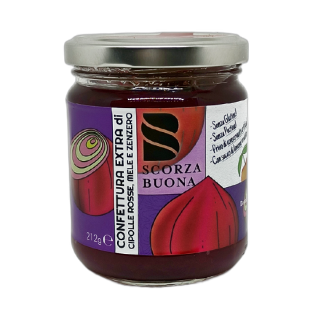 Red onion, apple and ginger extra jam  Scorza Buona 212 grams
