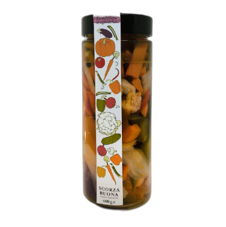 Giardiniera in agrodolce Scorza Buona senza conservanti con olio EVO Giardiniera in agrodolce Scorza Buona senza conservanti con olio EVO