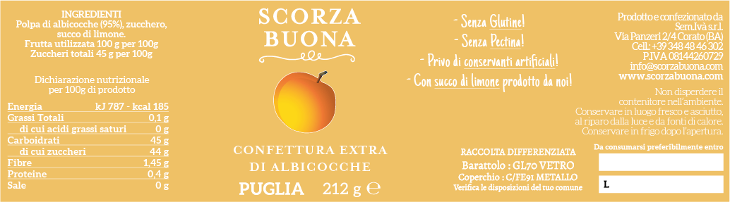 albicocche confettura extra colazione Scorza Buona